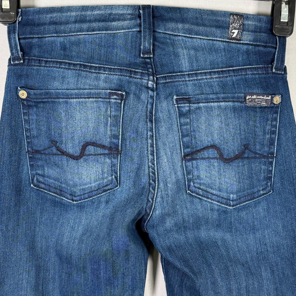 7 For All Mankind Kimmie‎ Crop Blue Skinny Jeans AU8115996S Size 24 Mid Rise